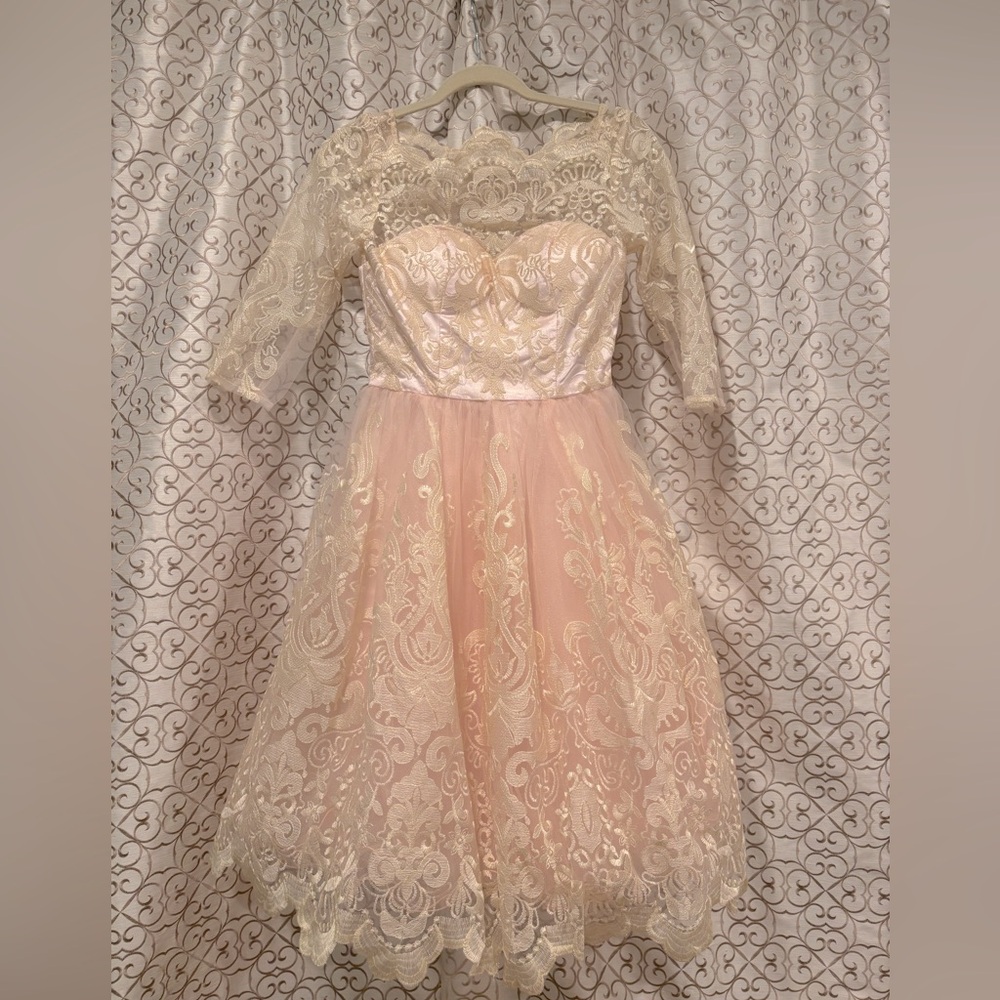 ChiChi London Lace Pink Dress